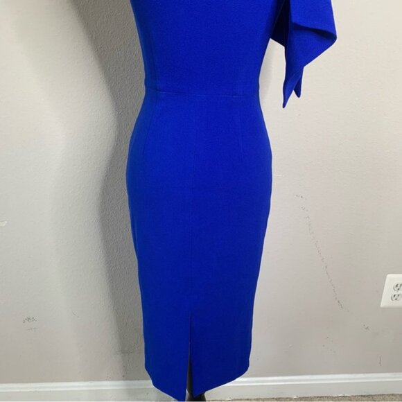 Dress The Population Blue Tiffany One Shoulder Midi Dress - Picture 14 of 15